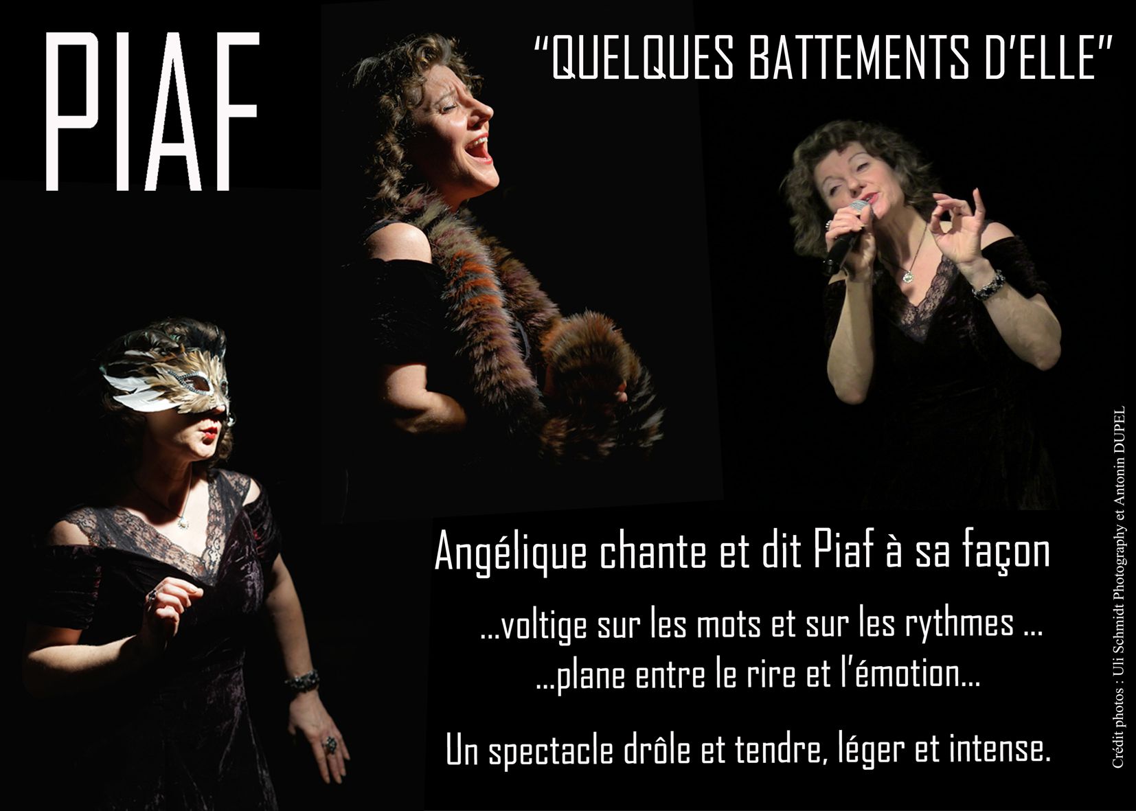 Angelique Dessaint chante Piaf au marché de la Seiche