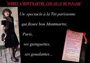 SOIREE MONTMARTRE, GOUAILLE DE PANAME par Angelique Dessaint