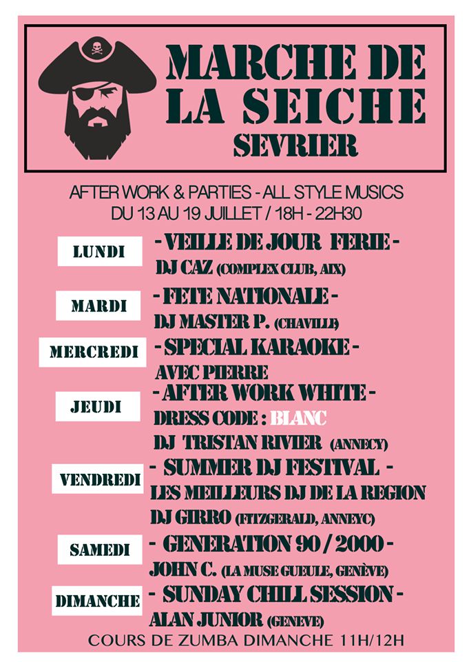 After work parties - DJ's All style, 13 au 19 juillet - marché de la Seiche, Sevrier