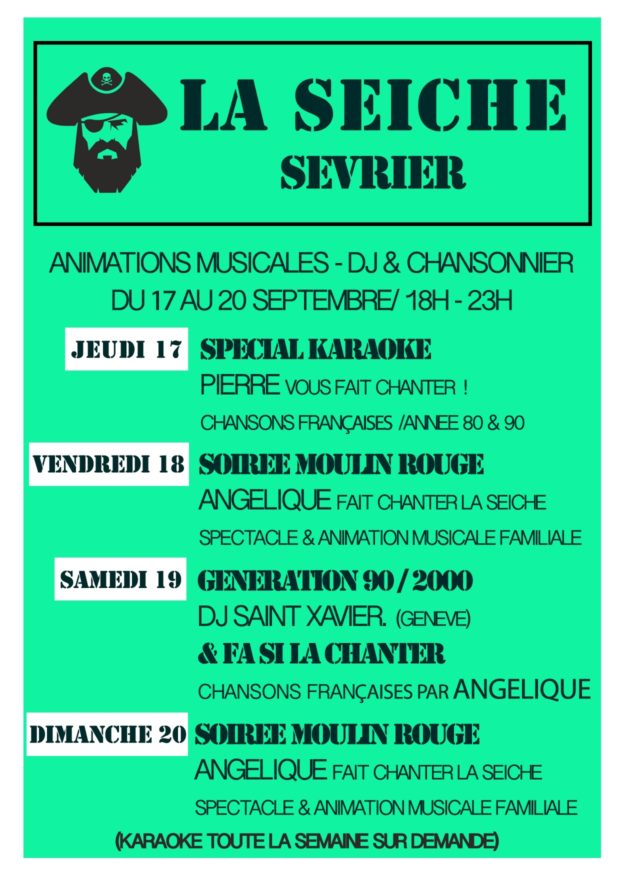 Animations musicales - jeudi 17 au dimanche 20 septembre - marché de la Seiche, Sevrier