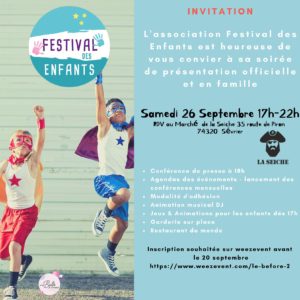 FESTIVAL DES ENFANTS, samedi le 26 septembre dès 17h au Marché de la Seiche à Sévrier.
