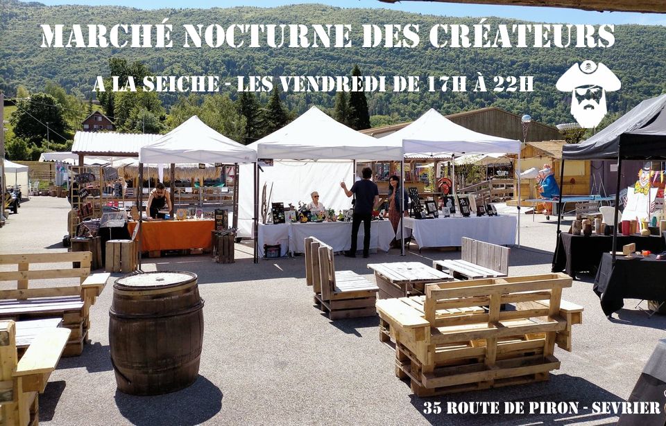 Marché nocturne des créateurs Artisanat Au marché nocturne des créateurs, La seiche, Sevrier, Haute-Savoie