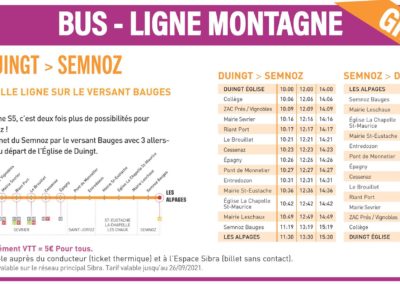 Mobilité douce à La Seiche - Sevrier - Horaires Bus Ligne montage S5