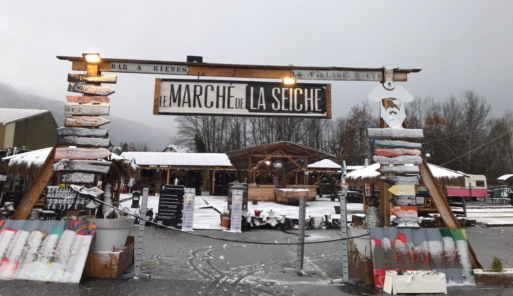 La Seiche sous la neige d'hiver. Décembre 2021.