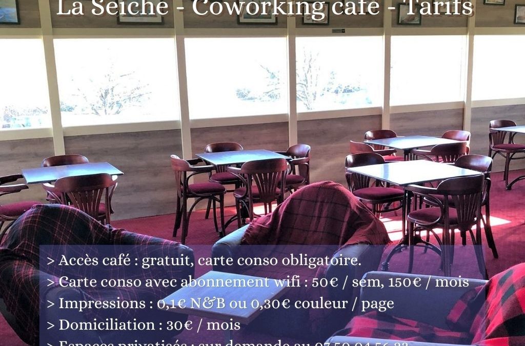 La Seiche coworking café – tarifs