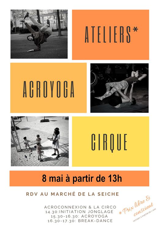 Acroconnexion & la Circo à la Seiche. Cabaret, cirque, acroyoga, break danse rdv