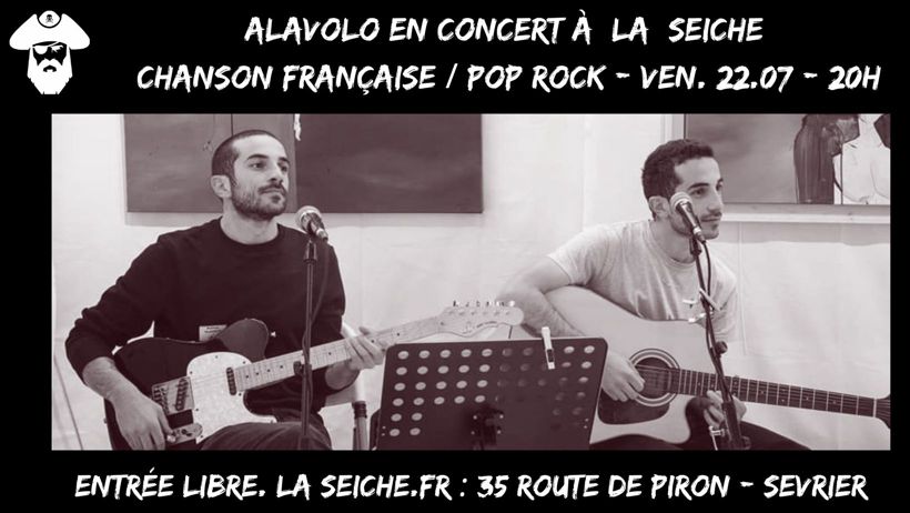 Alavolo en concert, la Seiche Sevrier. Chanson française d'influences rock