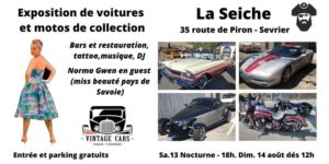 > Samedi 13 : nocturne dés 18h. DJ Ju Fanky et son bar à vinyles. > Dimanche 14 : Black Smog Tattoo, thé dansant / Karaoké avec Nadou, DJ Jessy en soirée. > Bar et restauration & loisirs : pétanque, ping-pong, baby foot. Norma Gwen en guest - Entrée et parking gratuits (auto & moto).