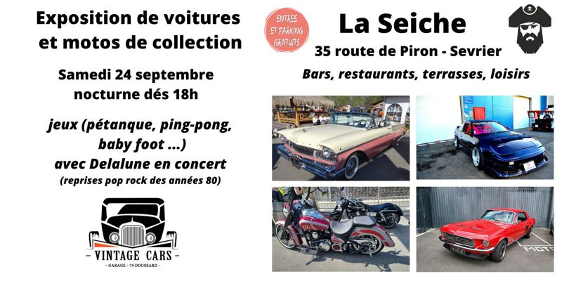 Expo Vintage Cars. Auto moto de collections. La Seiche (Sevrier, 74). septembre 2022