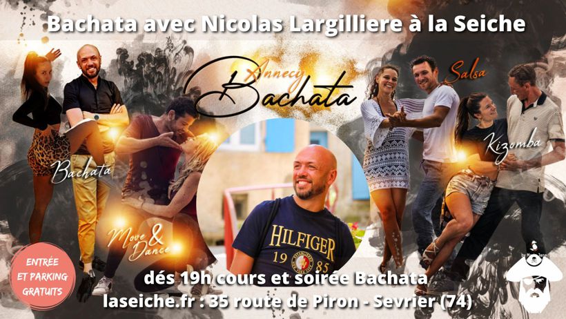 Bachata avec Nicolas Largilliere à la Seiche, Sevrier-lac d'Annecy