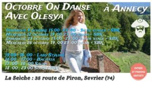 Salsa, Bachata, Kizomba avec Olesya. La Seiche, Sevrier