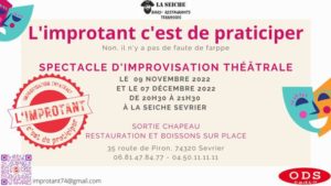 Spectacle d'improvisation théâtrale à la Seiche, Sevrier