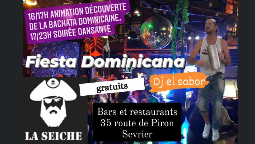 Dimanche Fiesta Dominicana, Bachata dominicaine avec Mario et soirée Bachata, Salsa, Merengue et Kizomba avec DJ El Sabor à La Seiche Sevrier