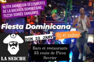Fiesta Dominicana, Bachata dominicaine avec Mario et soirée Bachata, Salsa, Merengue et Kizomba avec DJ El Sabor à La Seiche Sevrier