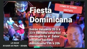 Fiesta Dominicana, Bachata dominicaine avec Mario et soirée Bachata, Salsa, Merengue et Kizomba avec DJ El Sabor à La Seiche Sevrier
