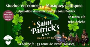 Gaelac en concert à la Seiche pour la Saint-Patrick, musique celtic (Sevrier près d'Annecy)