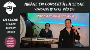 Misage en concert - soirée années 80 à La Seiche (Sevrier près d'Annecy)