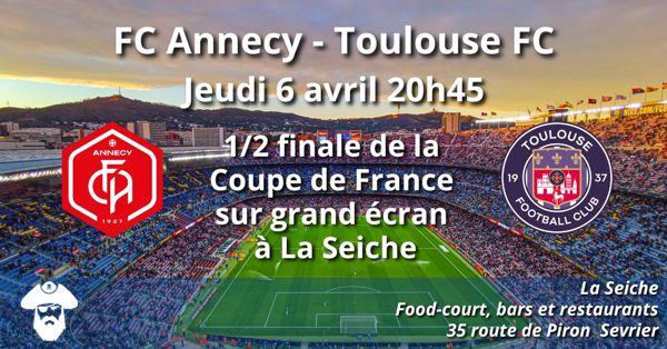 FC Annecy - Toulouse FC. demi finale de la Coupe de France. La Seiche à Sevrier près d'Annecy, Haute-Savoie