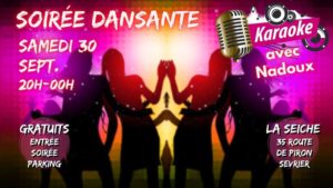 Soirée dansante spécial karaoké à La Seiche (Sevrier, près d'Annecy)