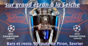 Ligue des champions 2023-2024 sur grand écran à la Seiche (Sevrier près d'Annecy)