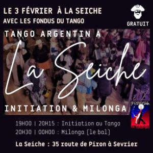Initiation Tango et soirée Milonga (bal) avec les Fondus de Tango (La Seiche, Sevrier)