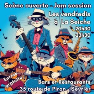 Jam Session, Scène ouverte, Open mic à la Seiche. Sevrier près d'Annecy (AI-kats)