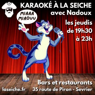 Karaoké les jeudis avec Nadoux à la Seiche, Sevrier près d'Annecy