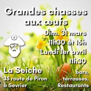 Grande Chasse aux oeufs à La Seiche. Animation de pâques pour enfants