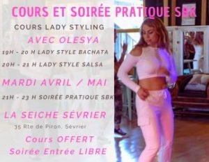 Cours Lady Styling et soirée SBK avec Olesya à La Seiche (Sevrier, lac d'Annecy)