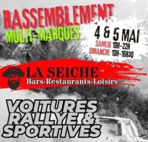 Rassemblement multi-marques - voitures rallye et sportives. samedi 4 et dimanche 5 mai à la Seiche Sevrier