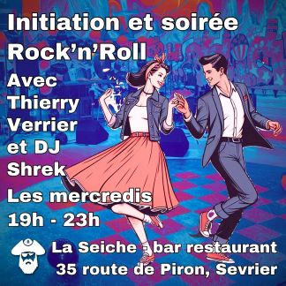 Initiation et soirée Rock'n'Roll avec Thierry Verrier et DJ Shrek à La Seiche (Sevrier, près d'Annecy)