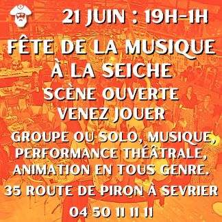 Fête de la musique - scène ouverte le 21 juin à La Seiche