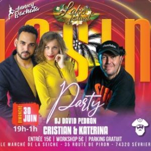Soirée de clôture du Annecy Bachata Lake festival. 30 juin à La Seiche, Sevrier, Haute-Savoie