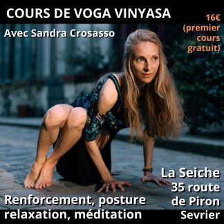 Yoga Vinyasa avec Sandra Crosasso à La Seiche (Sevrier, Haute-Savoie)