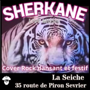 Sherkane en live. Concert Cover Rock dansant et festif à La Seiche (Sevrier, Haute-Savoie)