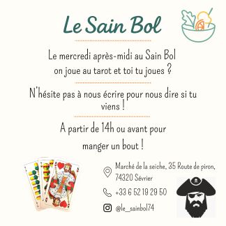Après-midi tarot à La Seiche (Sevrier, près d'Annecy, Haute-Savoie)l