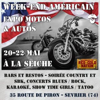 Week-end américain à La Seiche (Sevrier, 74). Expo auto, moto. Concerts, soirées, animations