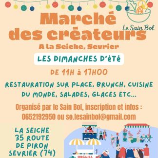marché des créateurs les dimanches à La Seiche (Sevrier, Haute-Savoie)
