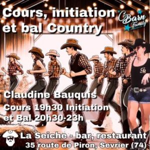 Cours, initiation et bal Country à La Seiche avec l'école de danse CBarn Family. Sevrier, Annecy, Haute-Savoie