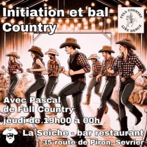 Initiation et bal country à La Seiche (Sevrier, Haute-Savoie) avec Full Country Line Dance