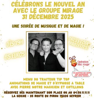 Soirée du réveillon du nouvel an, 31 décembre à La Seiche (Sevrier, Annecy, Haute-Savoie)