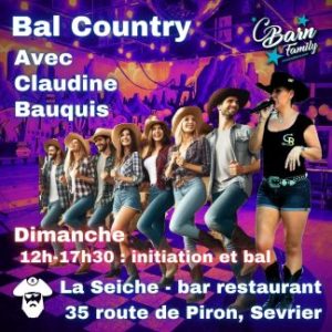 Bal et initiation country du dimanche avec Claudine Bauquis. La seiche, Sevrier, Haute-Savoie
