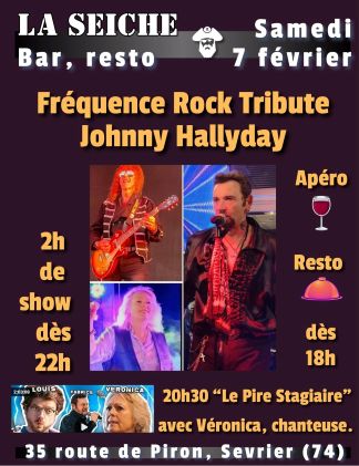 Fréquence Rock Tribute Johnny Hallyday et Le pire stagiaire chanteuse. La Seiche à Sevrier (74)