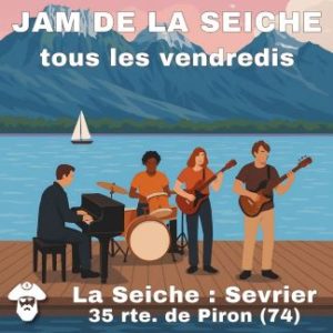 Jam Session. Scène ouverte à la Seiche. Sevrier près d'Annecy (haute-Savoie)