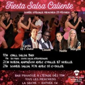 Soirée Salsa Calienté, 25 Février à La Seiche Sevrier