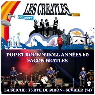 Les Creatles, standards pop et Rock’n’roll des années 60 façon Beatles. La Seiche, Sevrier (Haute-Savoie)