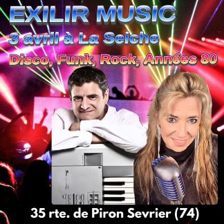 Elixir, variétés Françaises et internationales (Disco, Funk, Rock, Années 80). La Seiche (Sevrier, 74)