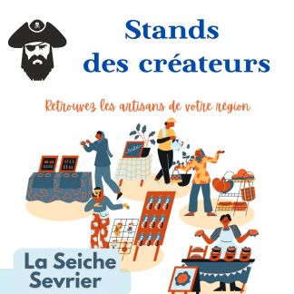 stands créateurs et artisans à La Seiche (Annecy, Sevrier, 74)