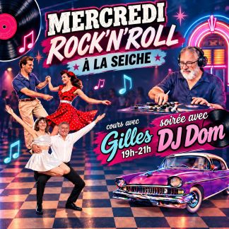 Mercredi Rock'n'Roll à La Seiche, cours avec Gina Danses, soirée avec DJ Dom (Sevrier, près d'Annecy)