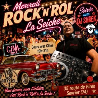 Mercredi Rock'n'Roll à La Seiche. Cours avec Gilles, et soirée avec DJ Shrek (Sevrier, Annecy)